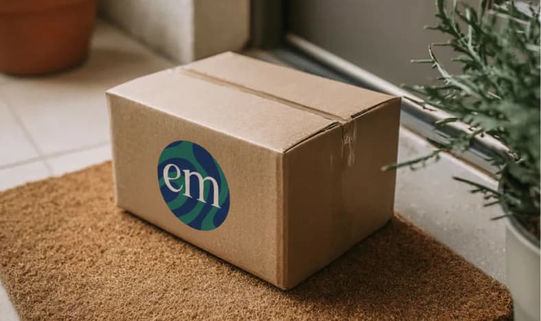 Neatly packaged Embody delivery on a home